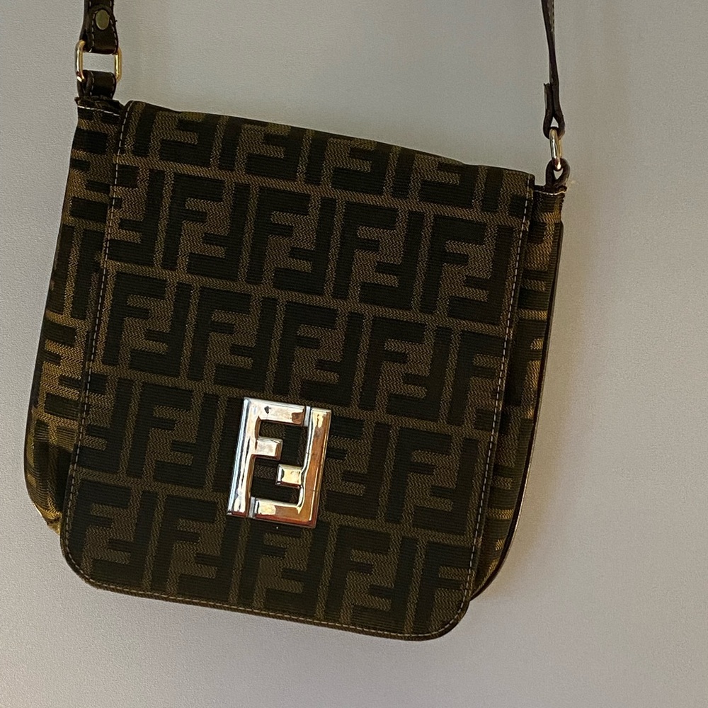 Fendi flap crossbody bag.
